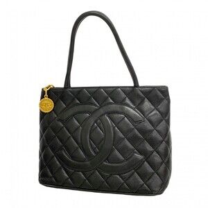 CHANEL Black Caviar Leather Reissue Tote Bag